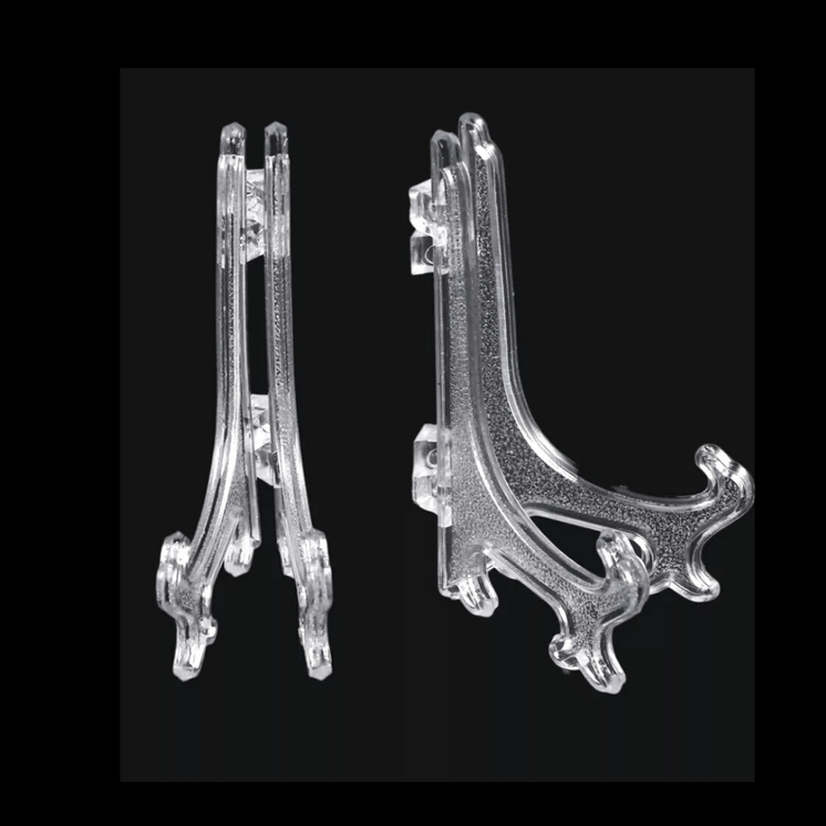 Small Clear Plate or Slice Stand