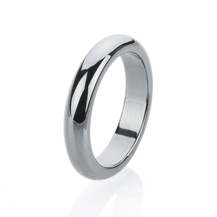 Hematite Ring - Thin Curved