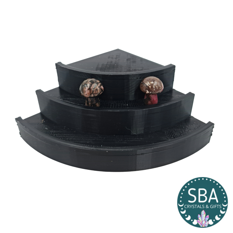 Small Corner Mushroom Display Stand - Black