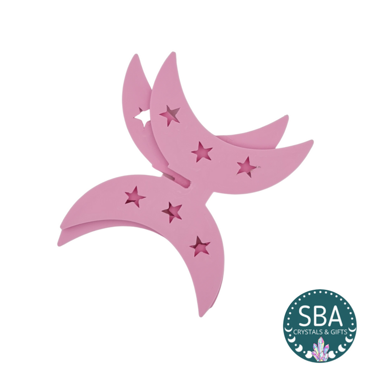 Large Pink Moon & Stars Sphere Stand 