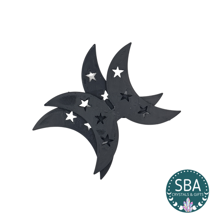 Large Black Moon & Stars Sphere Stand 