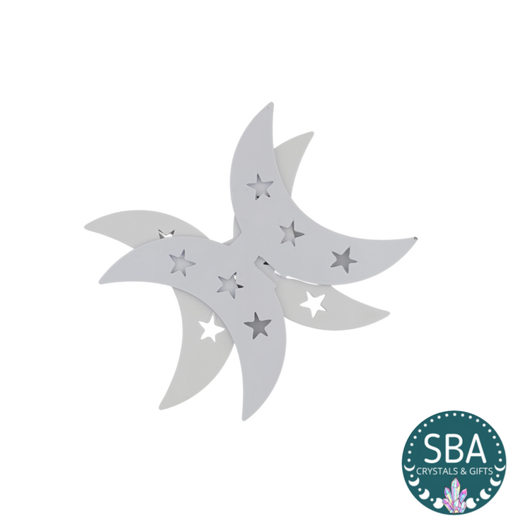 Large White Moon & Stars Sphere Stand