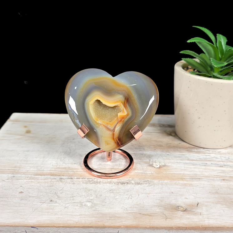 Small Rose Gold Metal Heart Stand (for 8cm-10cm diam. hearts)