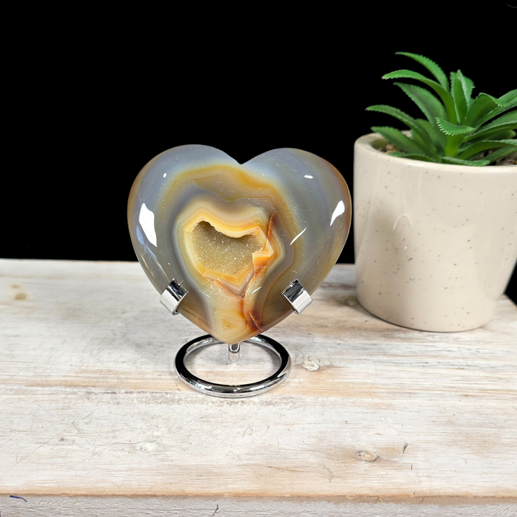 Small Silver Metal Heart Stand (for 8cm-10cm diam. hearts)