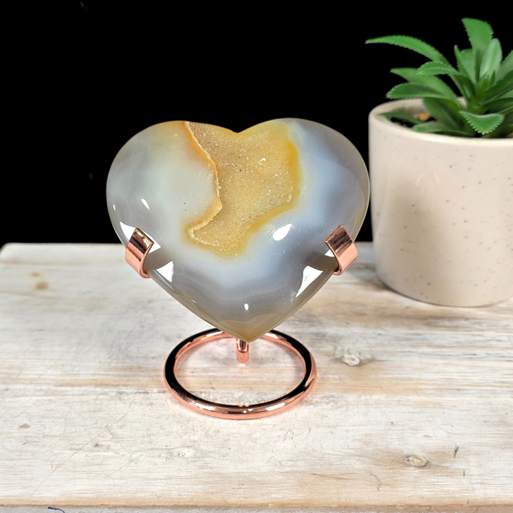 Medium Rose Gold Metal Heart Stand (for 10cm-12cm diam. hearts)