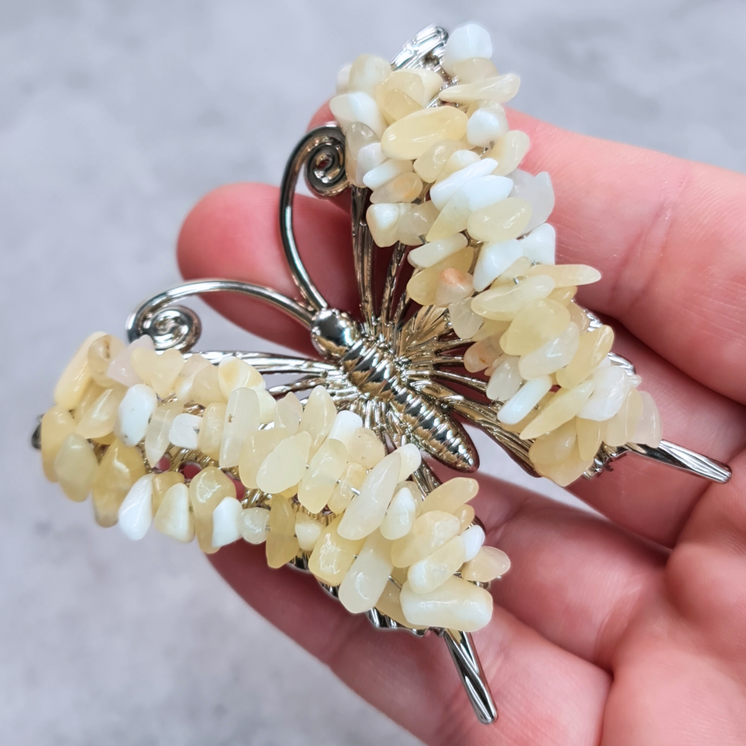 Gemstone Butterfly - Yellow Calcite