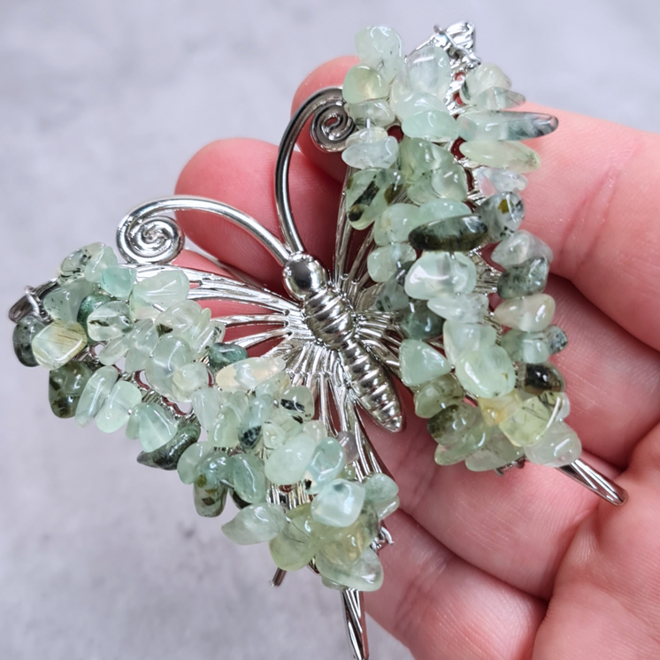 Gemstone Butterfly - Prehnite