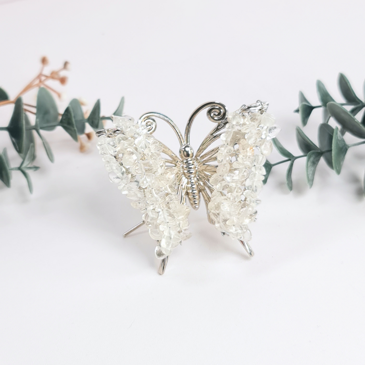 Gemstone Butterfly - Clear Quartz