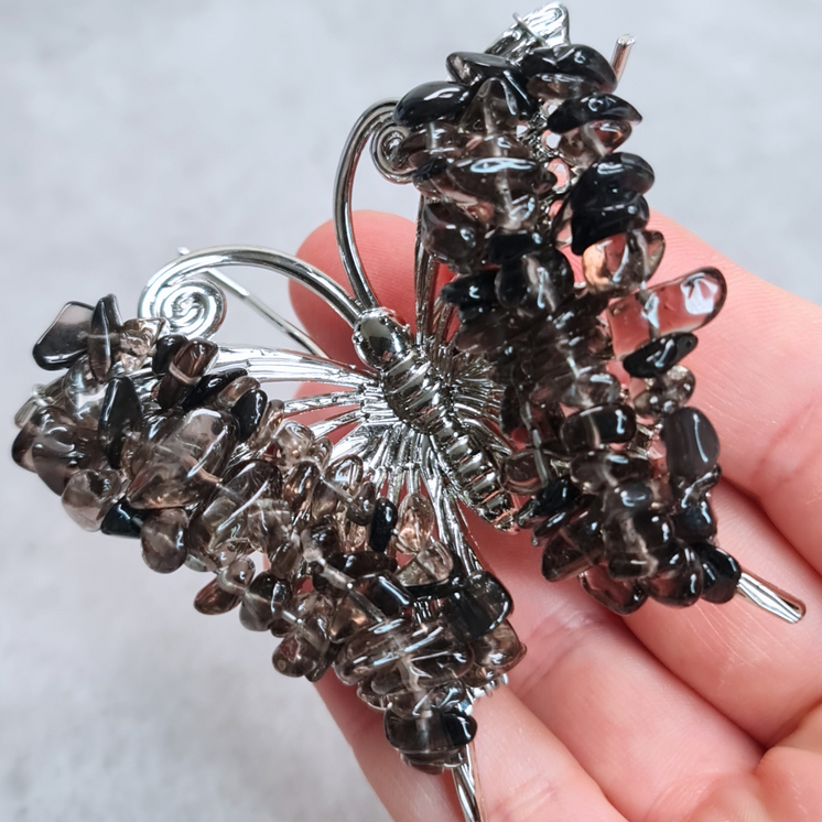 Gemstone Butterfly - Smoky Quartz