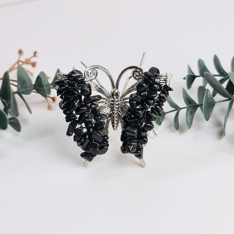 Gemstone Butterfly - Obsidian
