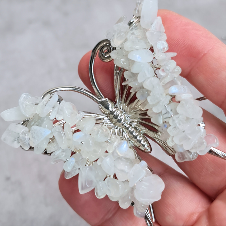 Gemstone Butterfly - Rainbow Moonstone