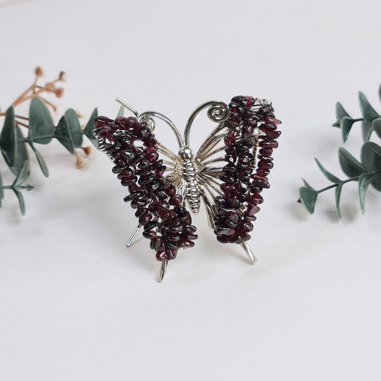 Gemstone Butterfly - Garnet