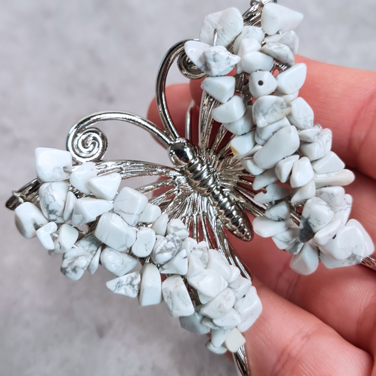 Gemstone Butterfly - White Howlite