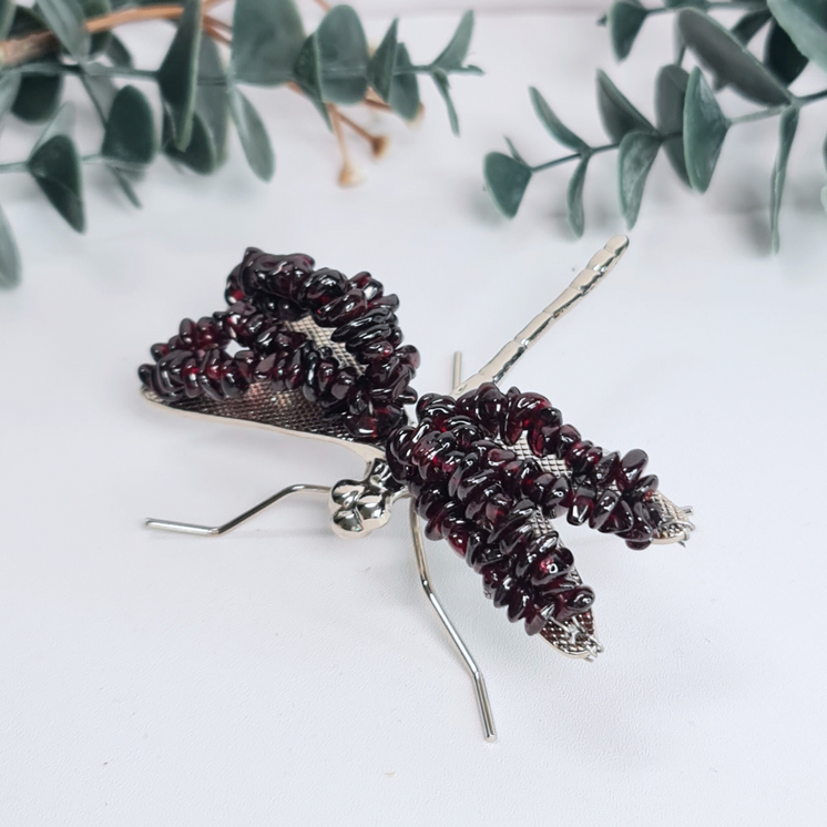 Gemstone Dragonfly - Garnet