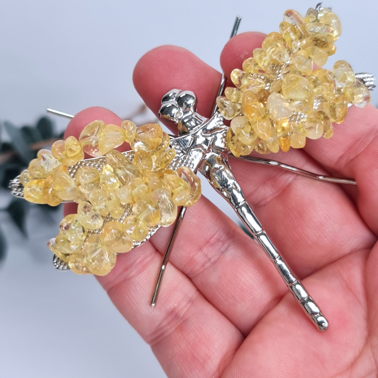 Gemstone Dragonfly - Citrine