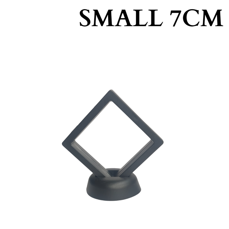7cm Small Square Floating Display Stand - Black