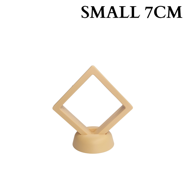 7cm Small Square Floating Display Stand - Yellow