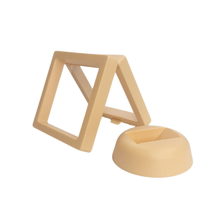 7cm Small Square Floating Display Stand - Yellow