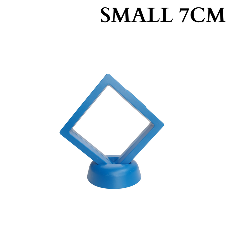 7cm Small Square Floating Display Stand - Blue