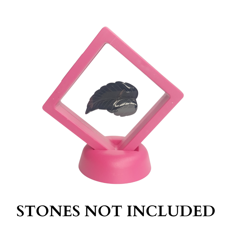 7cm Small Square Floating Display Stand - Dark Pink
