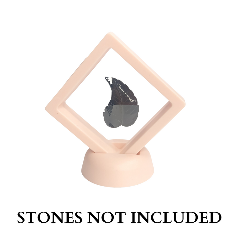 7cm Small Square Floating Display Stand - Apricot