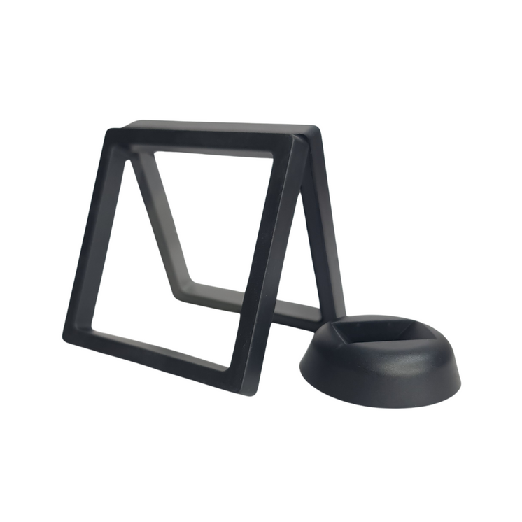 9cm Medium Square Floating Display Stand - Black