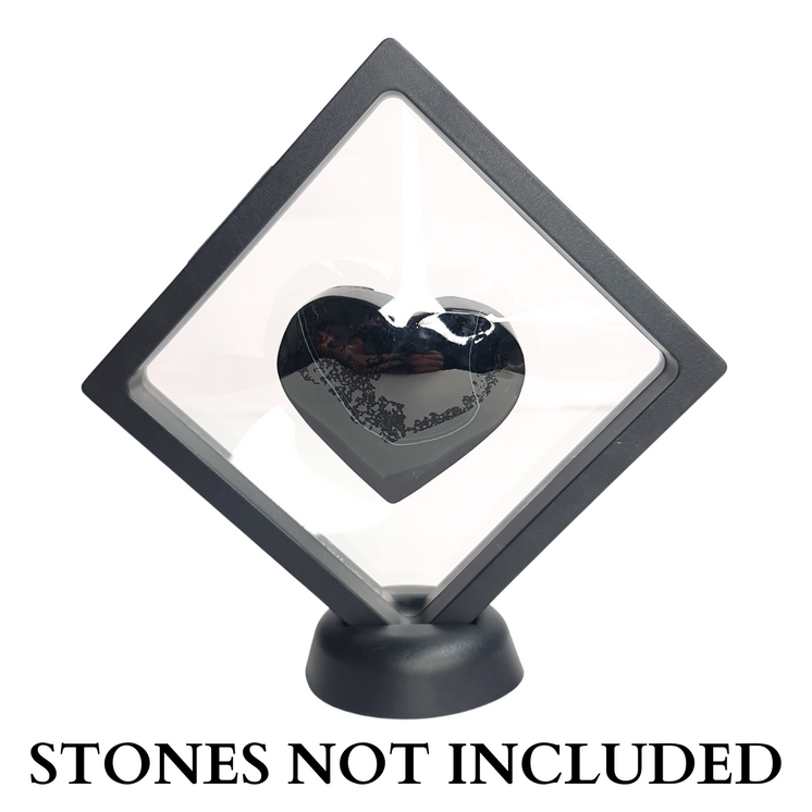 11cm Large Square Floating Display Stand - Black