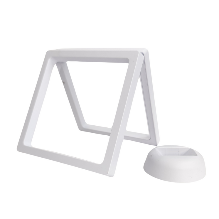 11cm Large Square Floating Display Stand - White