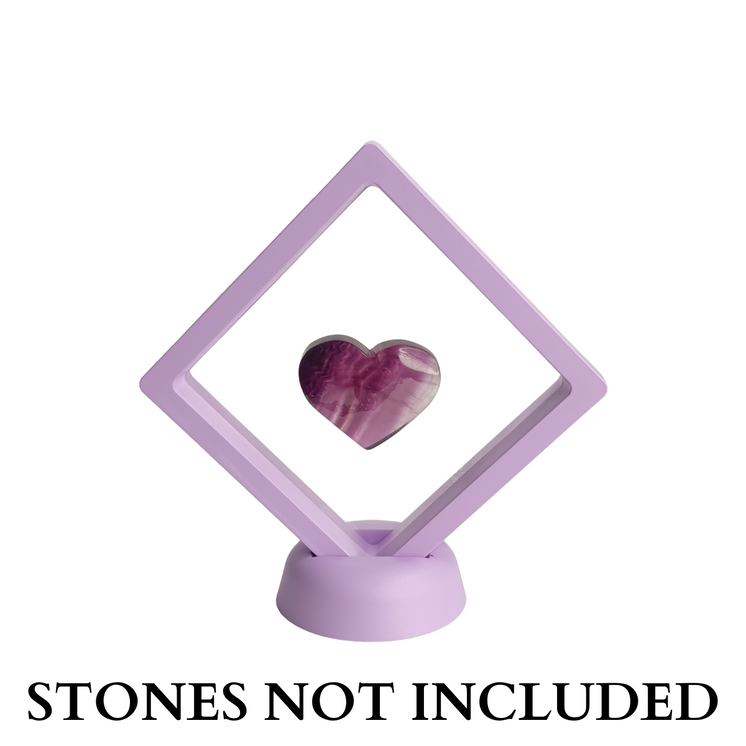 9cm Medium Square Floating Display Stand - Purple