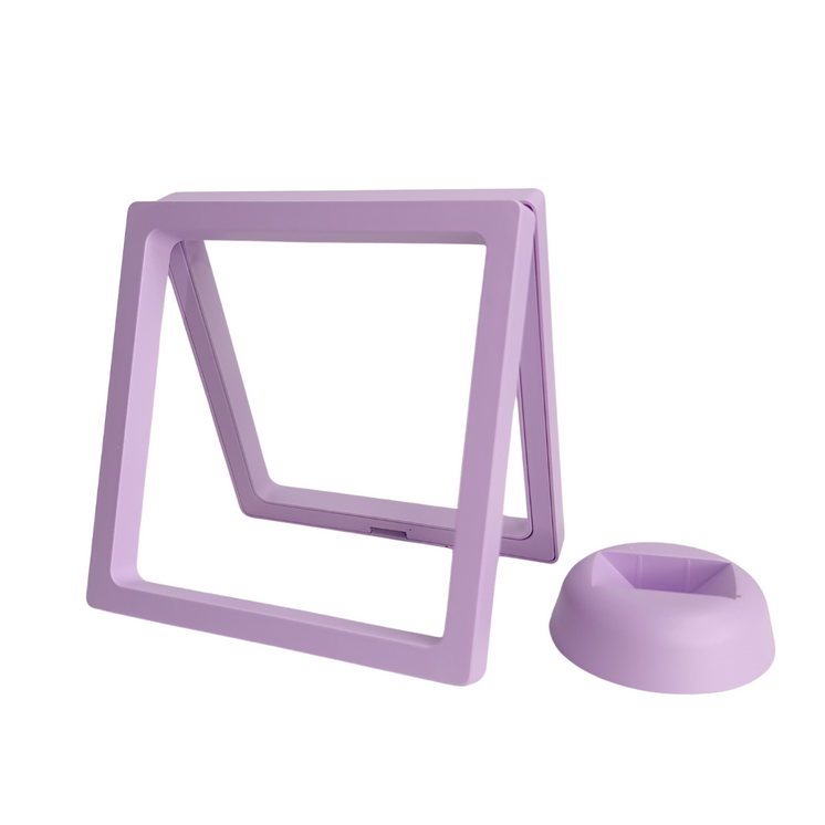11cm Large Square Floating Display Stand - Purple
