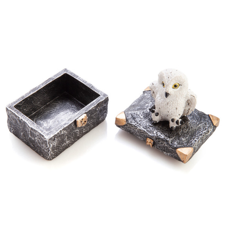 Snowy Owl Treasure Chest Trinket Box