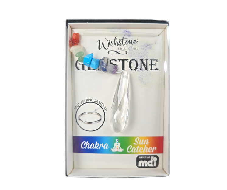 Chakra Gemstone Suncatcher  - Long Teardop