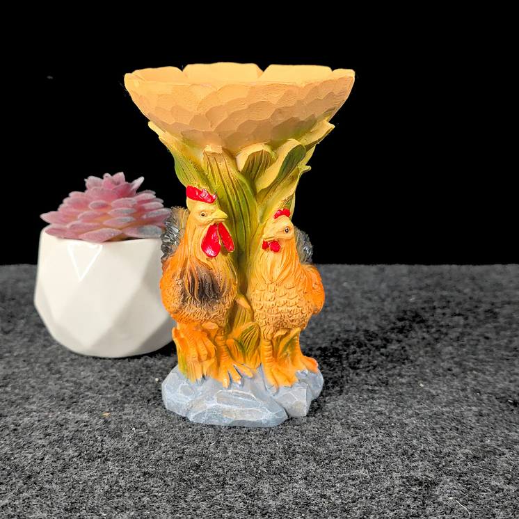 13cm Farmhouse Chickens Sphere Stand