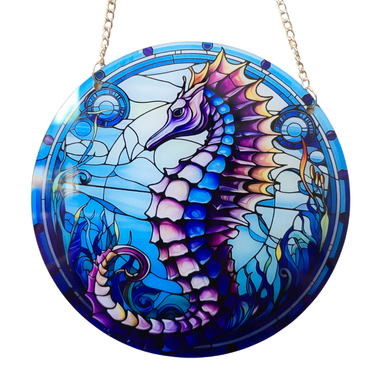 15cm Acrylic Suncatcher - Seahorse