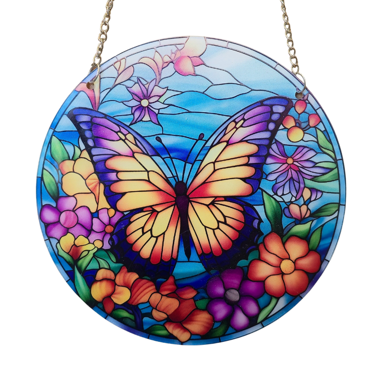 15cm Acrylic Suncatcher - Spring Butterfly