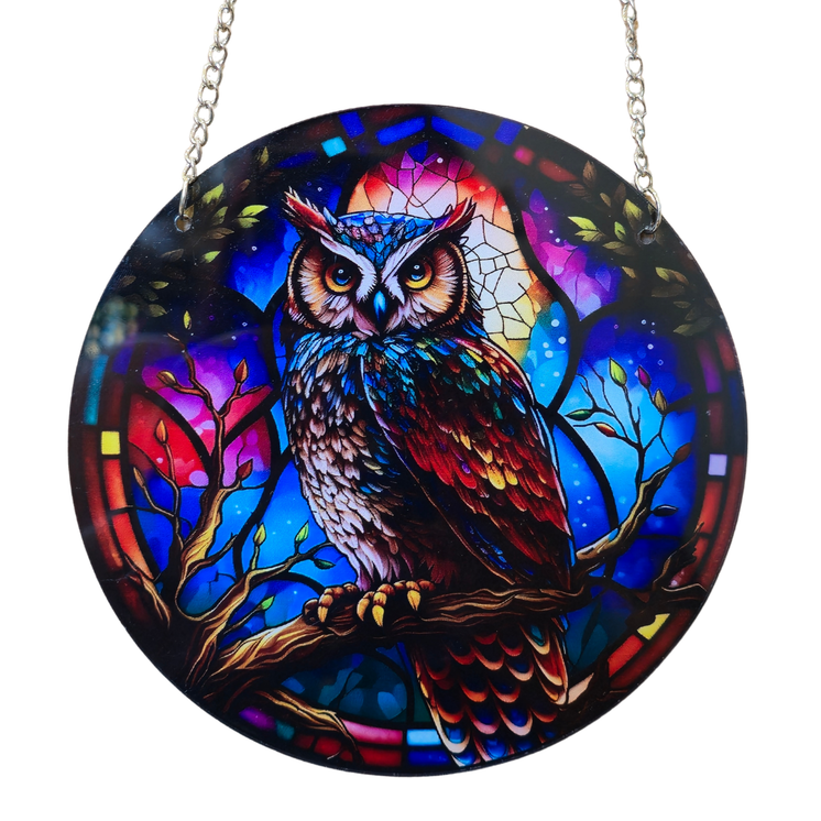 15cm Acrylic Suncatcher - Midnight Owl