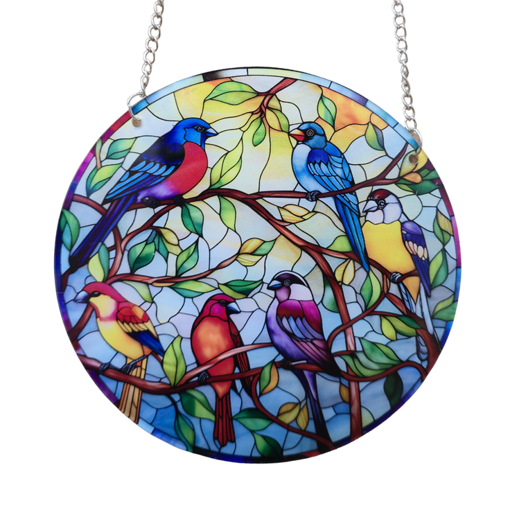 15cm Acrylic Suncatcher - Birds
