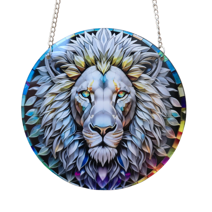 15cm Acrylic Suncatcher - Prismatic Lion