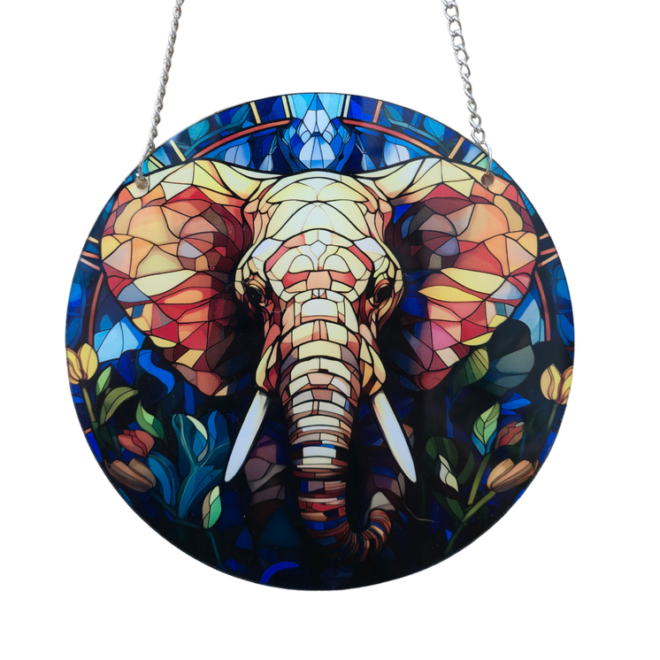 15cm Acrylic Suncatcher - Elephant