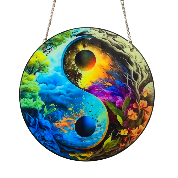 15cm Acrylic Suncatcher - Nature Ying Yang