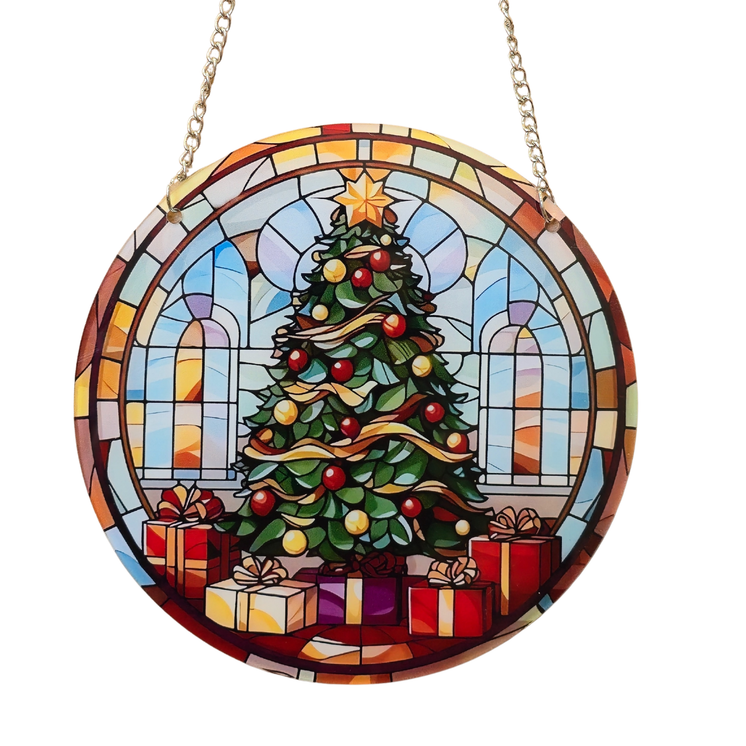 15cm Acrylic Suncatcher - Christmas Tree
