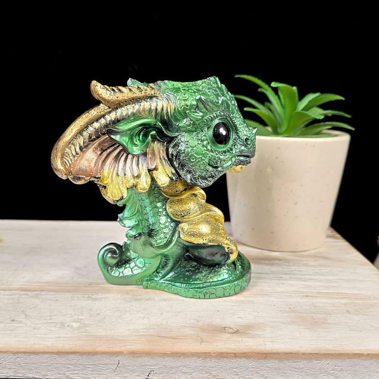 Green Baby Dragon Sphere Stand