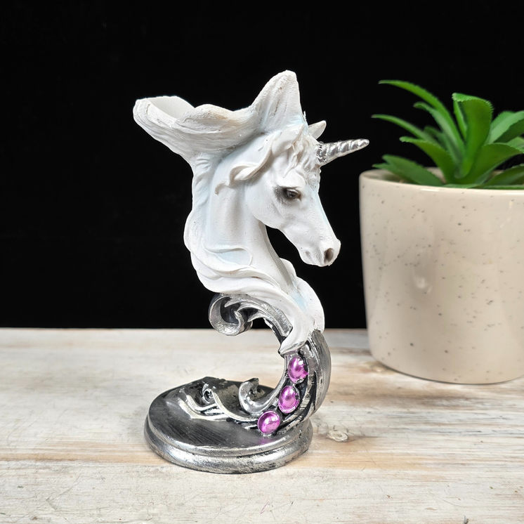 White Unicorn Sphere Stand