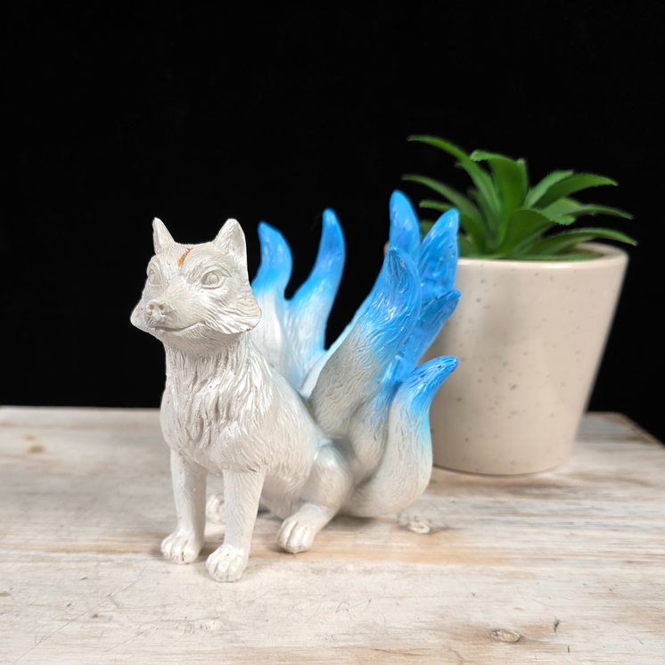 Blue 9 Tail Fox Sphere Stand