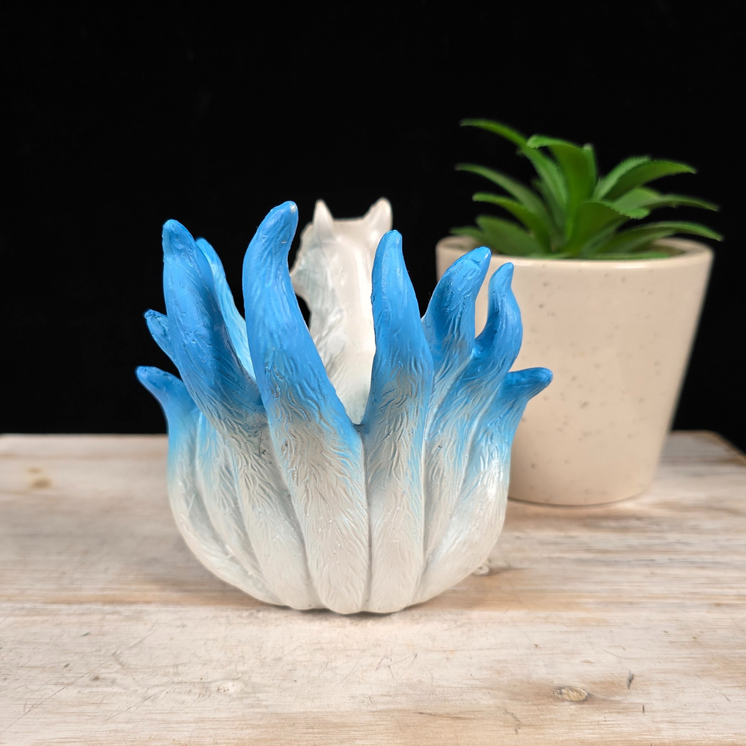 Blue 9 Tail Fox Sphere Stand