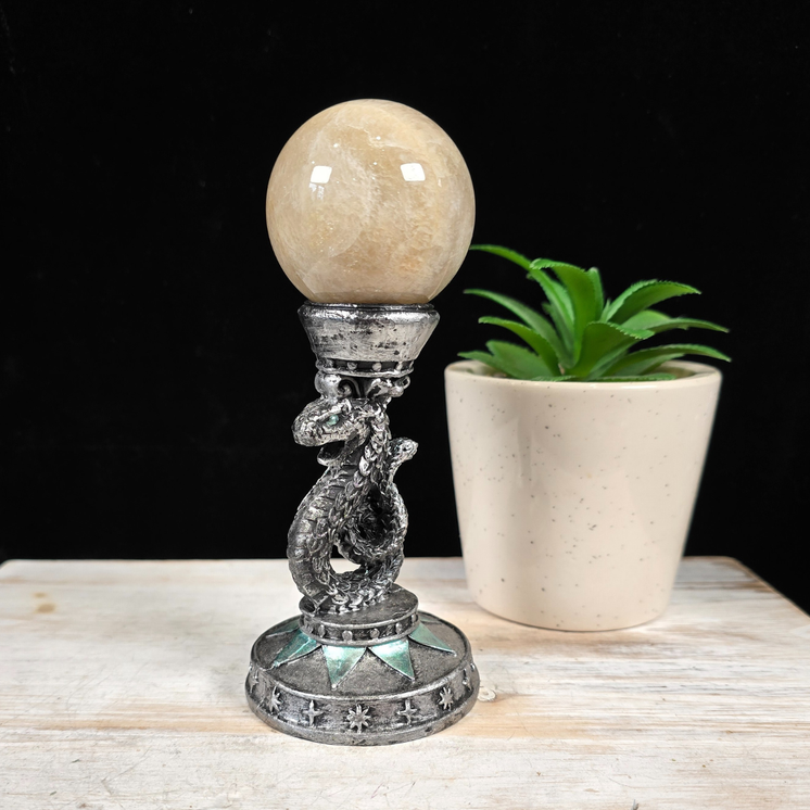 Silver Snake Sphere Stand