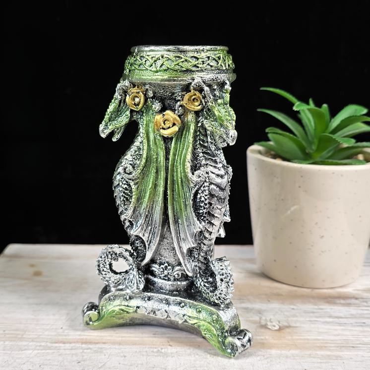 Green Triple Dragon Sphere Stand