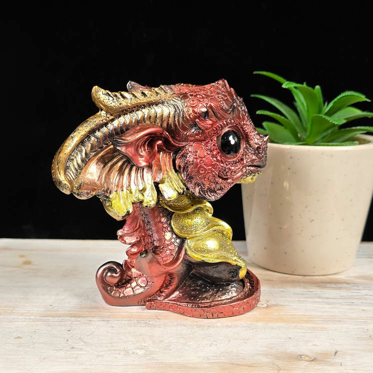 Red Baby Dragon Sphere Stand