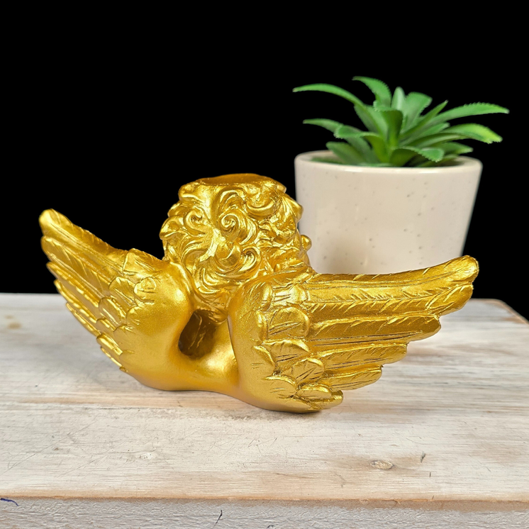 Gold Cherub Sphere Stand