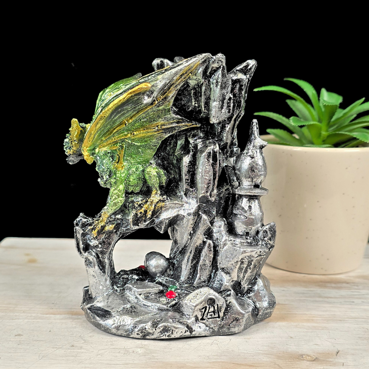 Green Dragon Castle Sphere Stand